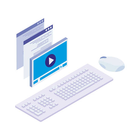 media player template icon vector illustration designのイラスト素材