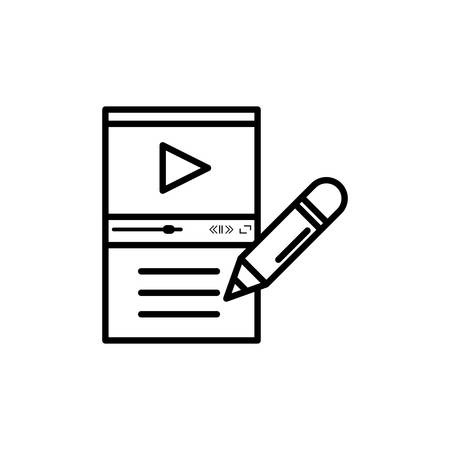 smartphone with pencil graphite vector illustration designのイラスト素材