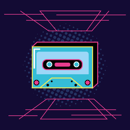 cassette tape of nineties icon vector illustration designのイラスト素材