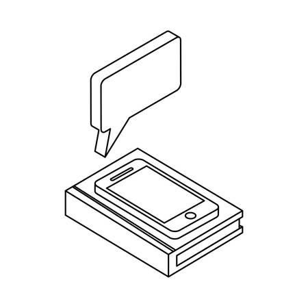 smartphone with speech bubbles vector illustration designのイラスト素材