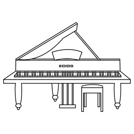 grand piano instrument icon vector illustration designのイラスト素材