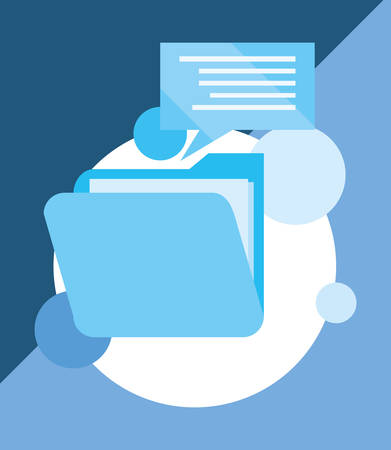 folder file message cyber security vector illustrationのイラスト素材