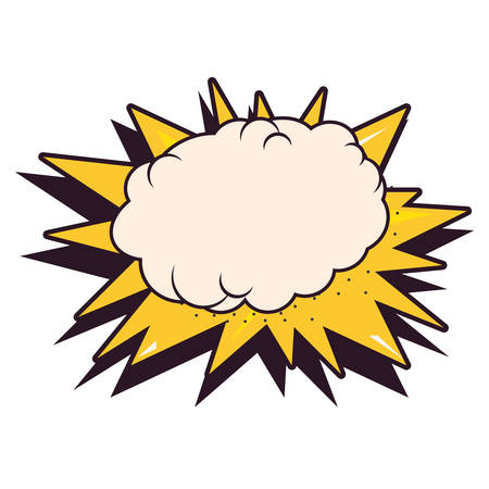 cloud explosion comic pop art retro vector illustrationのイラスト素材