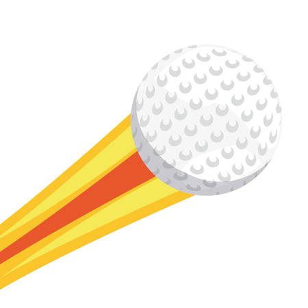 flying golf ball sport vector illustration designのイラスト素材