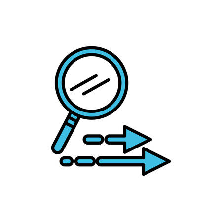 search magnifying glass with arrows send vector illustration designのイラスト素材