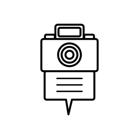 camera photographic in speech bubble vector illustration designのイラスト素材