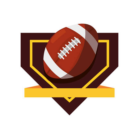 rugby ball sport emblem banner vector illustration designのイラスト素材