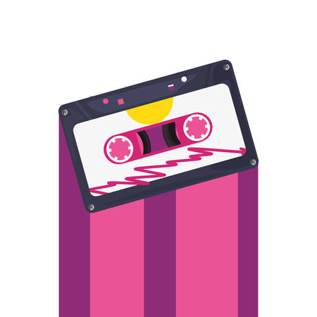 Cassette tape music retro 80s styleのイラスト素材