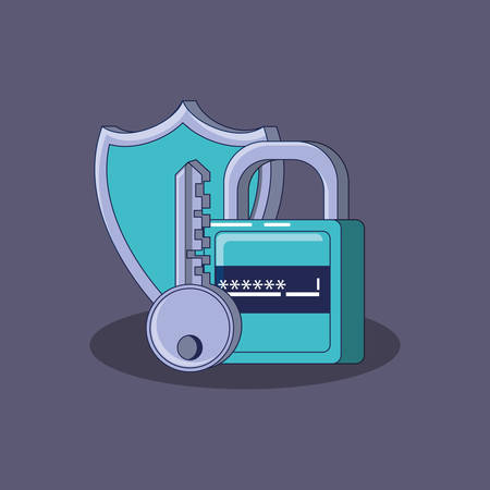 safe secure padlock icon vector illustration designのイラスト素材