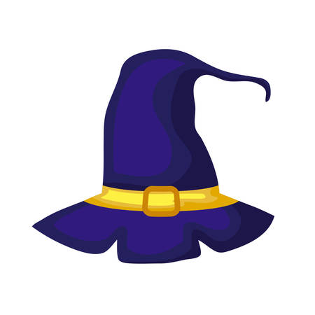 hat of witch halloween isolated icon vector illustration designのイラスト素材