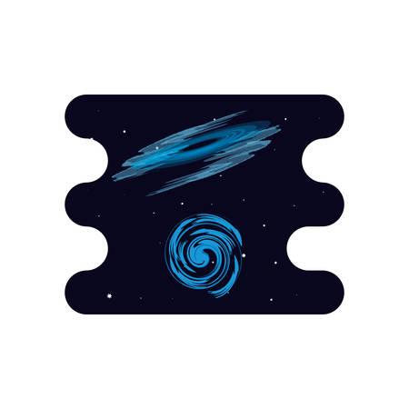 black hole space scene vector illustration designのイラスト素材