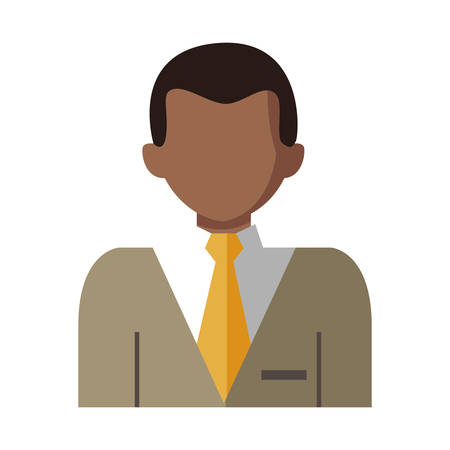 elegant black businessman character vector illustration designのイラスト素材