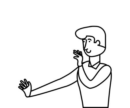 businessman worker avatar character vector illustration designのイラスト素材