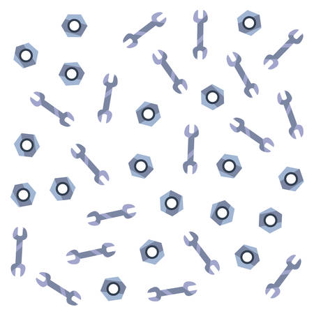 background wrenches and screw nuts tools vector illustration designのイラスト素材