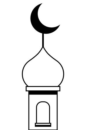 ramadan kareem lamp with moon hanging vector illustration designのイラスト素材