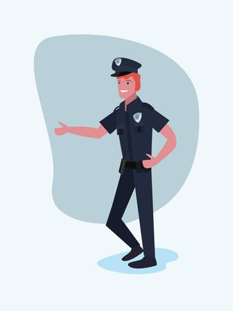 policeman profession labour day vector illustration designのイラスト素材
