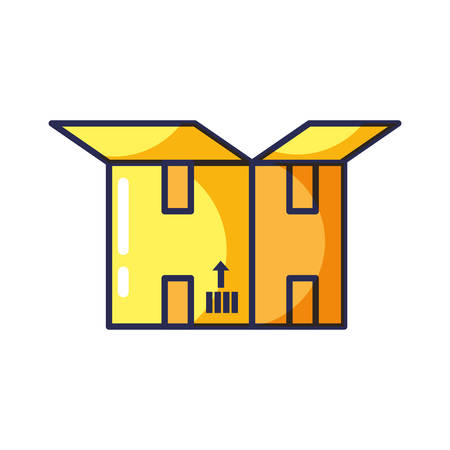 box carton open isolated icon vector illustration designのイラスト素材