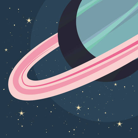 planet cosmos galaxy stars vector illustration designのイラスト素材