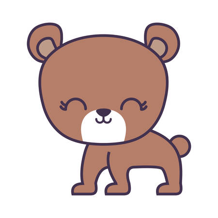 cute bear animal isolated icon vector illustration designのイラスト素材