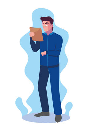 engineer man design, Worker profession industry construction technology and occupation theme Vector illustrationのイラスト素材