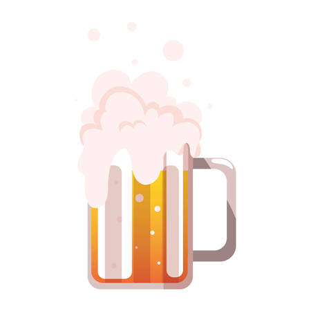 mug of beer in white background vector illustration designのイラスト素材
