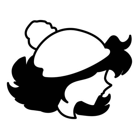 woman head design, Girl female person people human and social media theme Vector illustrationのイラスト素材