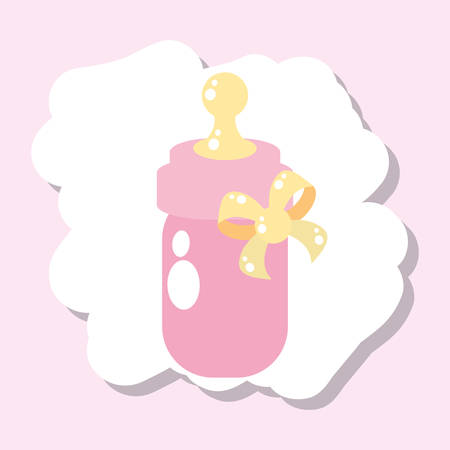 cute bottle milk baby isolated icon vector illustration designのイラスト素材