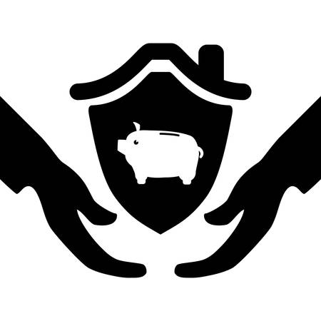 shield with safe secure padlock vector illustration designのイラスト素材