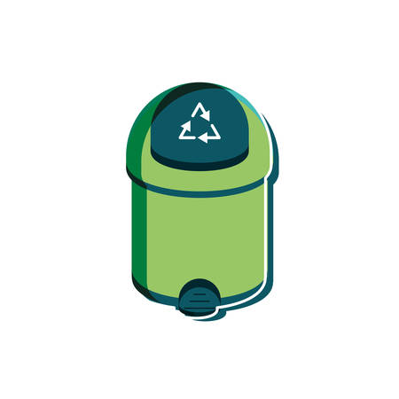 Trash design, Sustainability eco friendly green recycle ecology renewable and solution theme Vector illustrationのイラスト素材
