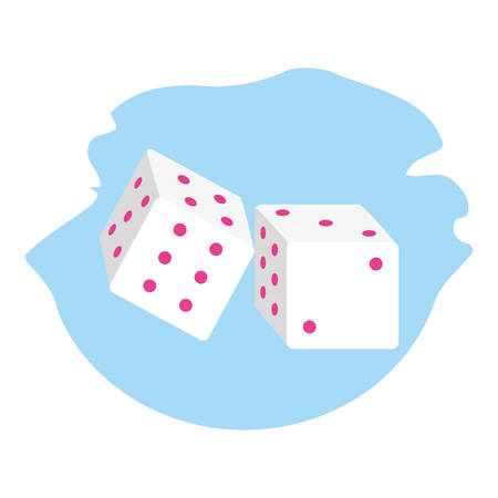 dices cubes casino game icons vector illustration designのイラスト素材