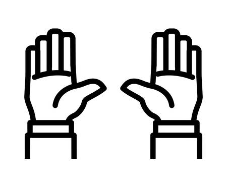 hands human isolated icon vector illustration designのイラスト素材