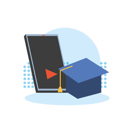 graduation hat study element icon vector illustration designのイラスト素材