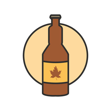 bottle beer oktoberfest festival icon vector illustration designのイラスト素材