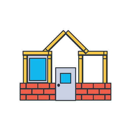 house design, under construction work repair progress reconstruction industry and build theme Vector illustrationのイラスト素材