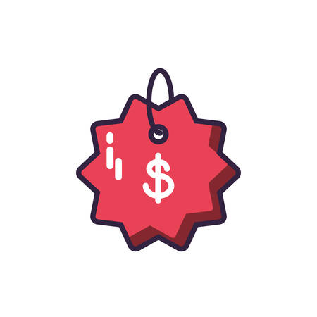 purchase tag red on white background vector illustration designのイラスト素材