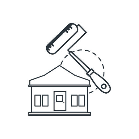 house design, under construction work repair progress reconstruction industry and build theme Vector illustrationのイラスト素材