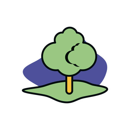 Tree design, Nature plant summer season environment natural and abstract theme Vector illustrationのイラスト素材