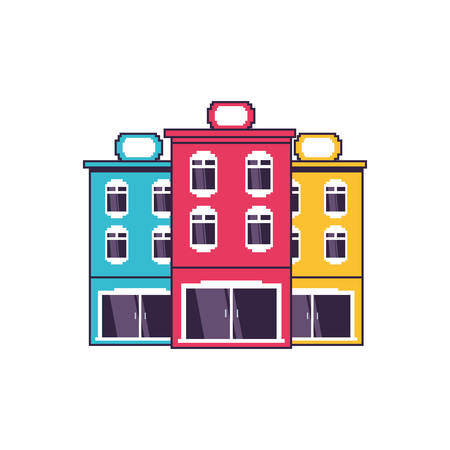hotel building place isolated icon vector illustration designのイラスト素材
