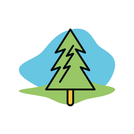 Pine Tree design, Nature plant season environment natural and abstract theme Vector illustrationのイラスト素材