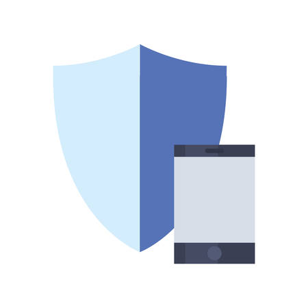shield protection smartphone fast delivery vector illustrationのイラスト素材