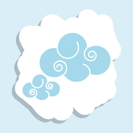 cute clouds nature isolated icon vector illustration designのイラスト素材