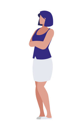 elegant businesswoman avatar character vector illustration designのイラスト素材