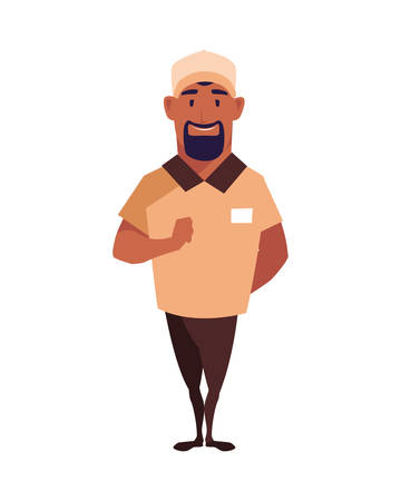 delivery driver person design, Worker professional working occupation job corporate employee and service theme Vector illustrationのイラスト素材