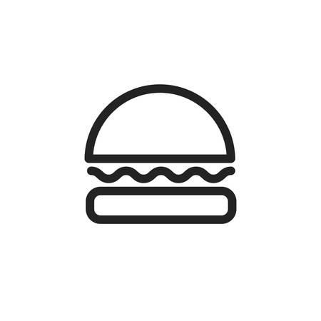 hamburger icon design, Eat food restaurant menu dinner lunch cooking and meal theme Vector illustrationのイラスト素材