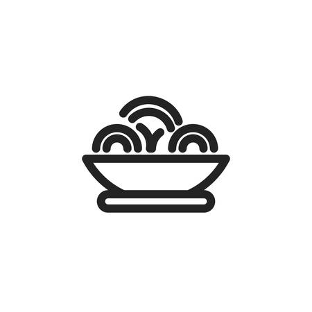 noodles icon design, Eat food restaurant menu dinner lunch cooking and meal theme Vector illustrationのイラスト素材