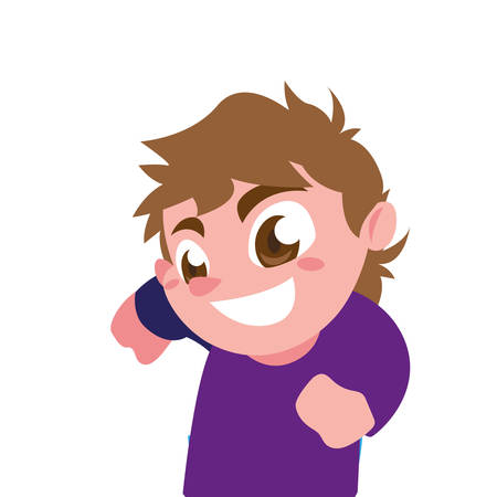 Boy cartoon design, Kid childhood little people lifestyle and person theme Vector illustrationのイラスト素材