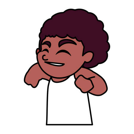 Boy cartoon design, Kid childhood little people lifestyle and person theme Vector illustrationのイラスト素材