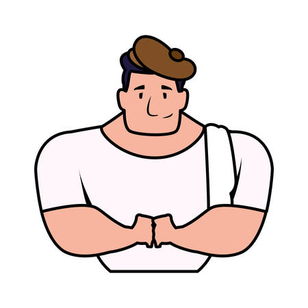 Avatar of a man design, Boy male person people human social media and portrait theme Vector illustrationのイラスト素材