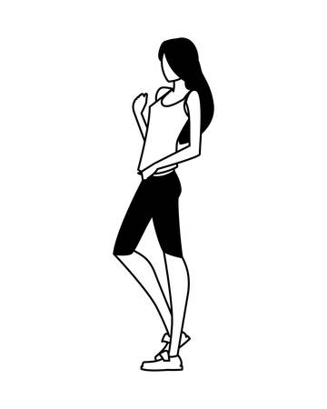 Supermodel avatar woman design, Model fashion person young female and sexy theme Vector illustrationのイラスト素材