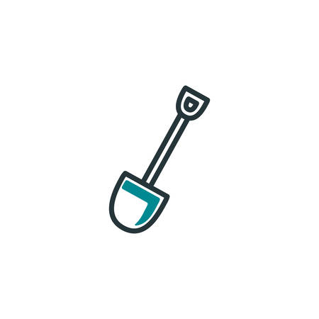 shovel design, Construction work repair reconstruction industry build and project theme Vector illustrationのイラスト素材